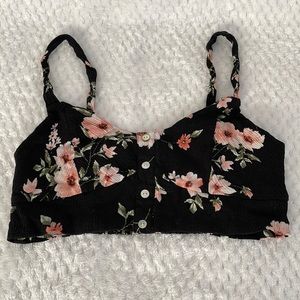 Forever 21 floral crop top